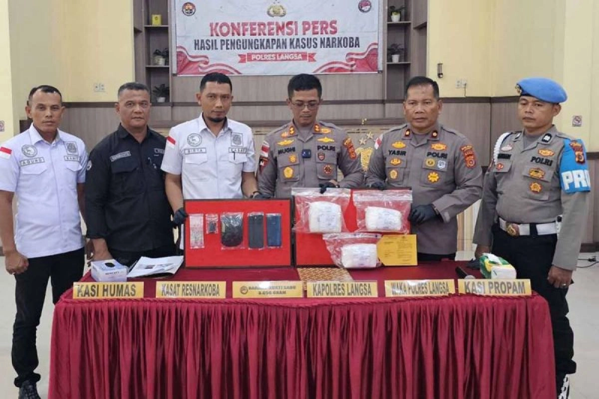 Khawatir Polres Langsa amankan 3 kg sabu-sabu, tangkap dua kurir