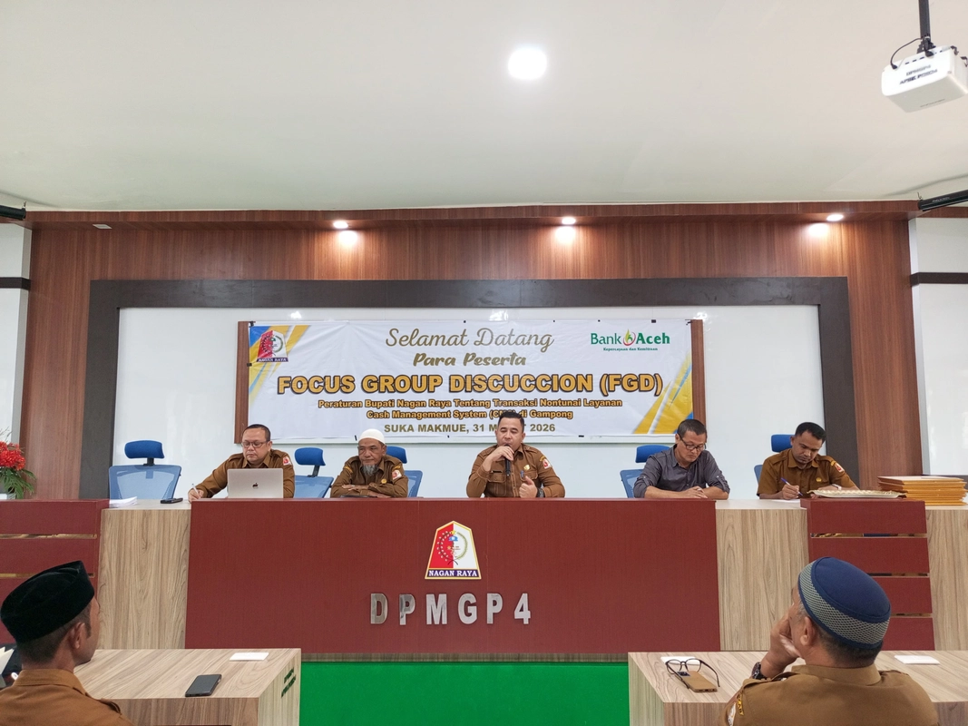 Nagan Raya Siapkan Transaksi Non Tunai Dana Desa untuk Transparansi Keuangan Gampong