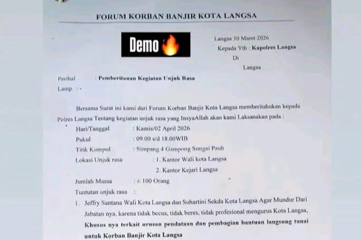Warga Banjir Langsa Desak Wali Kota Mundur, Tuntut Transparansi Bantuan