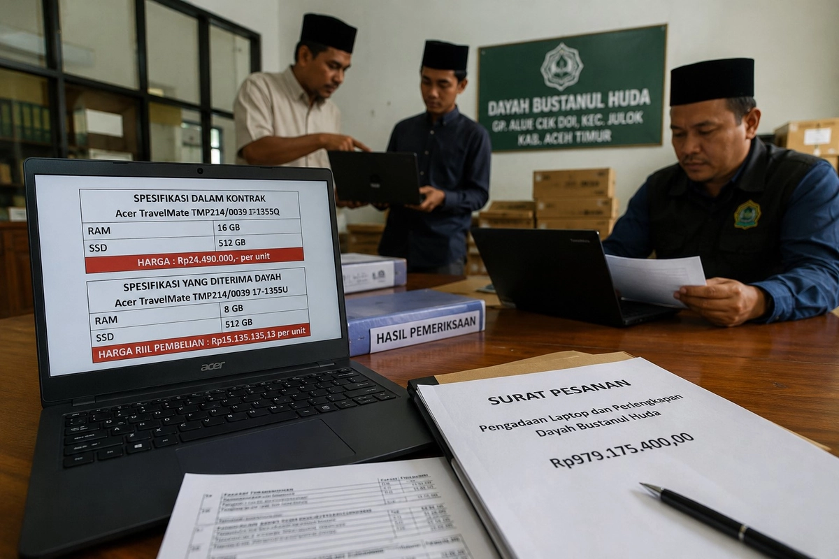 Khawatir: Dayah Aceh menerima laptop spesifikasi rendah, kerugian Rp42,5 juta