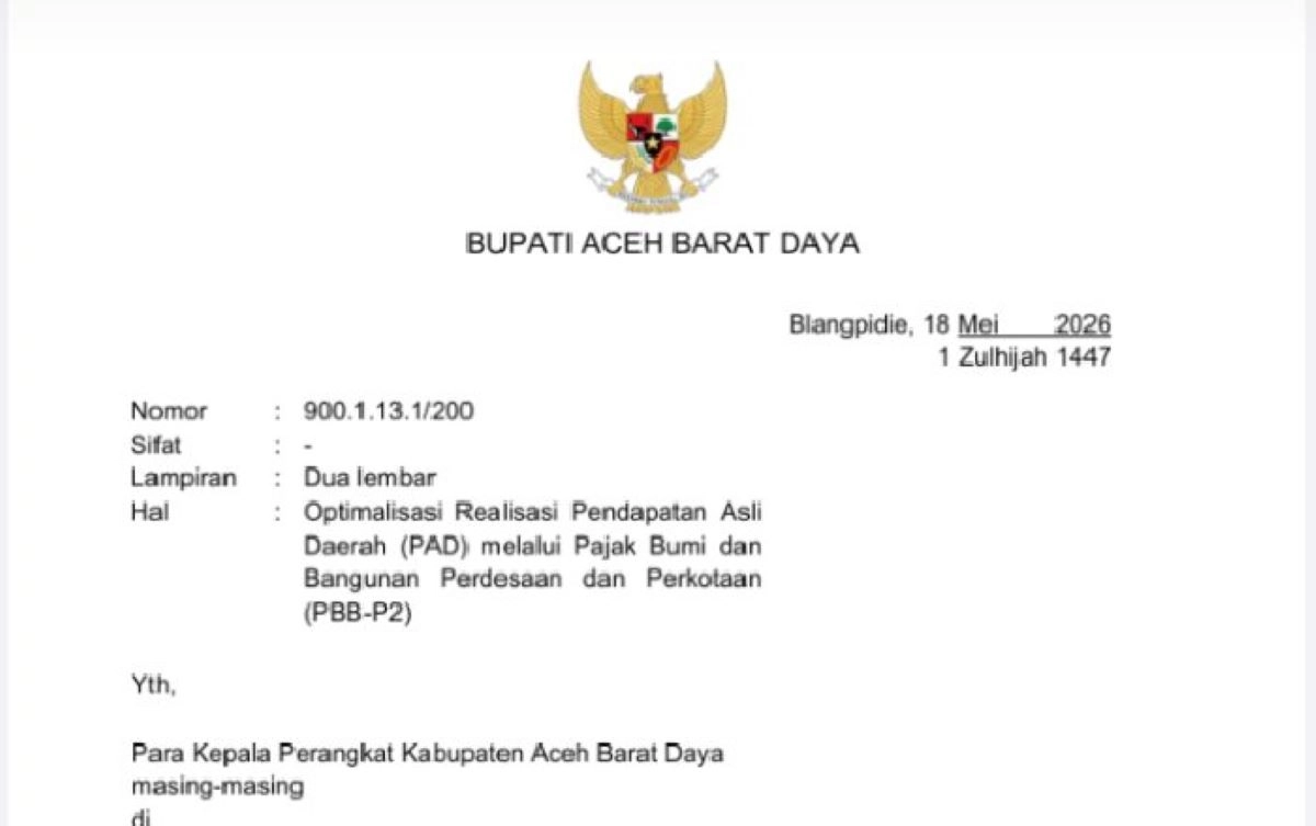 ASN Abdya Harus Lunasi PBB-P2 sebelum Dapat Gaji","PublicImpact":80,"Credibility":85,"Urgency":60,"Evidence":70,"LongTermValue":75,"Education":65,"FinalScore":76,"Summary":"Pemkab Abdya menetapkan lun