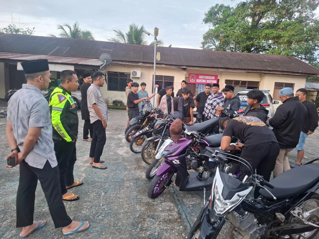 Polres Nagan Raya Amankan 24 Sepeda Motor Knalpot Brong di Ramadhan