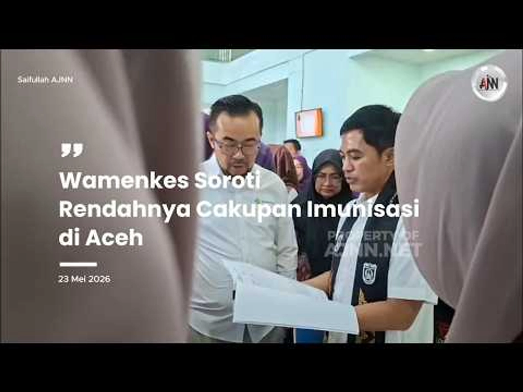 Wamenkes Soroti Cakupan Imunisasi Rendah di Aceh, Ancam Kesehatan Anak