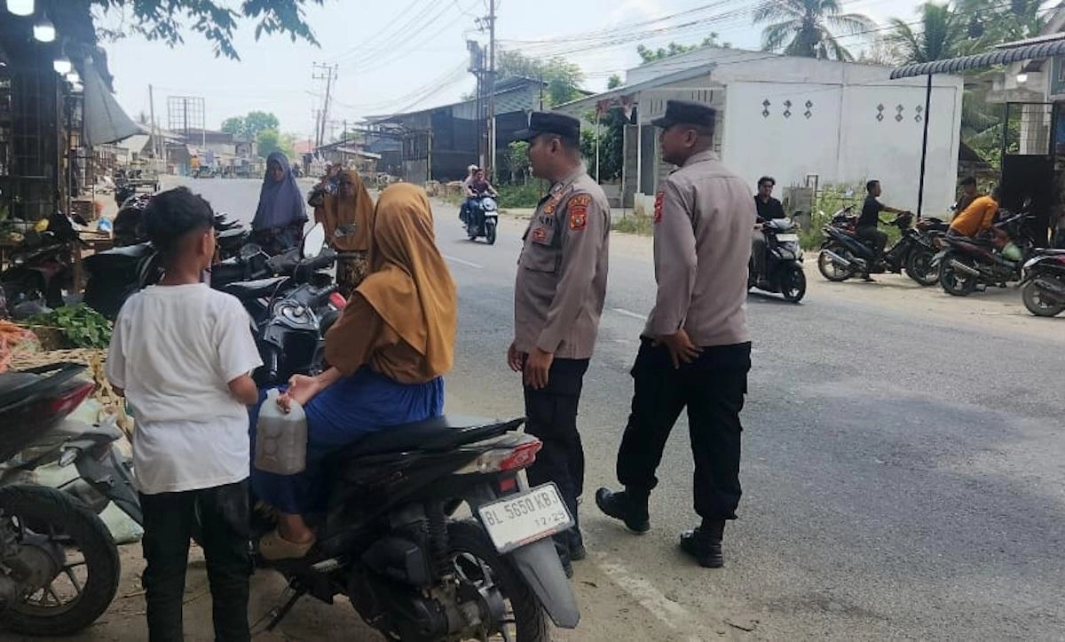 Polisi Baktiya Perkuat Patroli di Warkop, Imbau Warga Aceh Utara Waspada Kejahatan