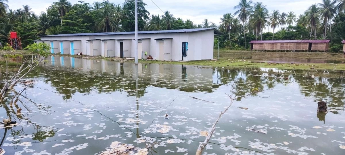 Warga Aceh Utara Seunuddon Terendam Air Laut 50 cm, 136 KK Mengungsi