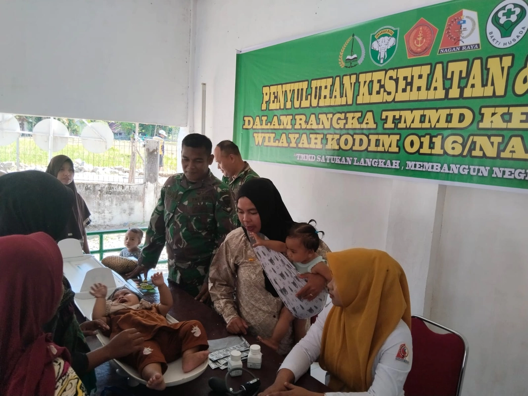 Satgas TMMD Gelar Penyuluhan Stunting dan Pemberian Gizi di Nagan Raya